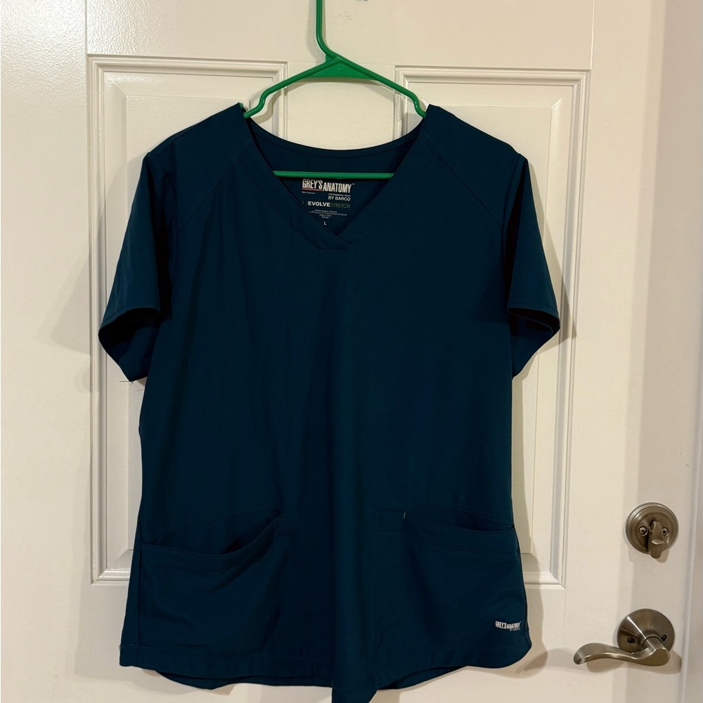 Grey's Anatomy Bahama Blue V-Neck Scrub Top
